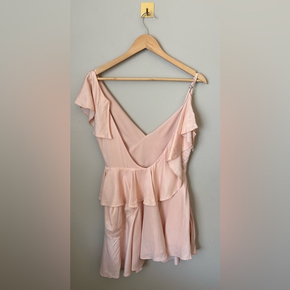 NWT Small NBD Revolve "Twain" Ruffle Sherbet Orange Mini Dress - Picture 7 of 7